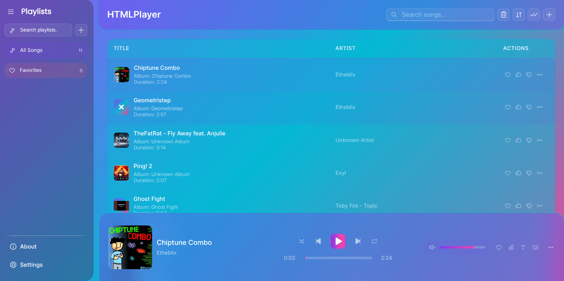 HTMLPlayer screenshot 2